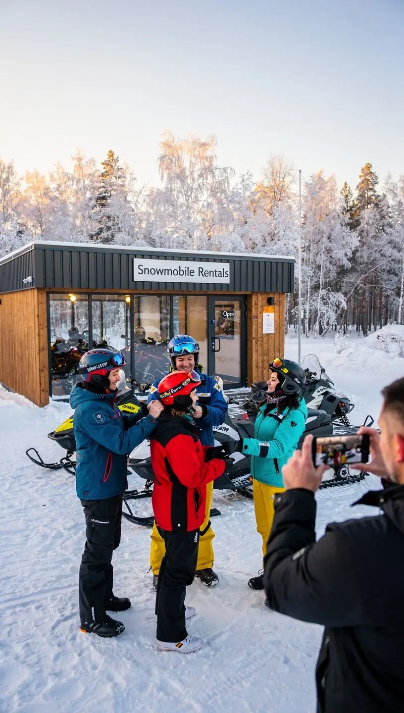 Juhendaja tutvustab talverännaku marsruuti ja ohutusnõudeid aktiivsetele matkajaile.
